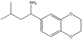 1-(2,3-dihydro-1,4-benzodioxin-6-yl)-3-methylbutan-1-amine,,结构式