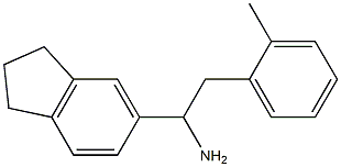 1-(2,3-dihydro-1H-inden-5-yl)-2-(2-methylphenyl)ethan-1-amine,,结构式