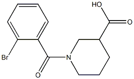 1-(2-bromobenzoyl)piperidine-3-carboxylic acid Structure