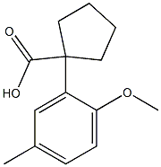 1-(2-methoxy-5-methylphenyl)cyclopentane-1-carboxylic acid Struktur
