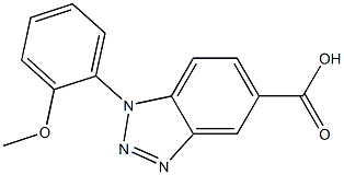 1-(2-methoxyphenyl)-1H-1,2,3-benzotriazole-5-carboxylic acid Struktur