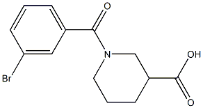 1-(3-bromobenzoyl)piperidine-3-carboxylic acid Structure