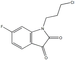 1-(3-chloropropyl)-6-fluoro-2,3-dihydro-1H-indole-2,3-dione Structure