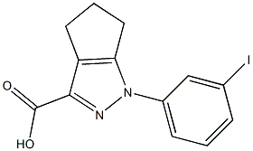 1-(3-iodophenyl)-1H,4H,5H,6H-cyclopenta[c]pyrazole-3-carboxylic acid Struktur