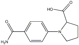 1-(4-carbamoylphenyl)pyrrolidine-2-carboxylic acid Structure