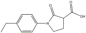 1-(4-ethylphenyl)-2-oxopyrrolidine-3-carboxylic acid,,结构式