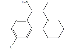 1-(4-methoxyphenyl)-2-(3-methylpiperidin-1-yl)propan-1-amine Structure
