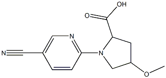 1-(5-cyanopyridin-2-yl)-4-methoxypyrrolidine-2-carboxylic acid Structure