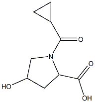 1-(cyclopropylcarbonyl)-4-hydroxypyrrolidine-2-carboxylic acid Structure