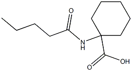 1-(pentanoylamino)cyclohexanecarboxylic acid 化学構造式