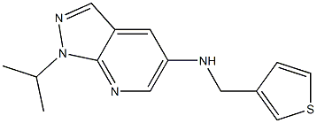 1-(propan-2-yl)-N-(thiophen-3-ylmethyl)-1H-pyrazolo[3,4-b]pyridin-5-amine,,结构式