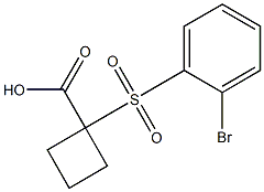 1-[(2-bromophenyl)sulfonyl]cyclobutanecarboxylic acid Structure
