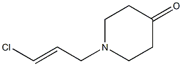 1-[(2E)-3-chloroprop-2-enyl]piperidin-4-one Struktur