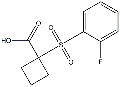1-[(2-fluorophenyl)sulfonyl]cyclobutanecarboxylic acid Structure