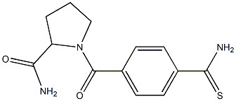 1-[(4-carbamothioylphenyl)carbonyl]pyrrolidine-2-carboxamide Struktur