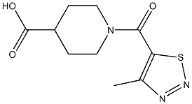 1-[(4-methyl-1,2,3-thiadiazol-5-yl)carbonyl]piperidine-4-carboxylic acid Struktur