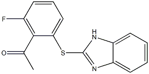 1-[2-(1H-1,3-benzodiazol-2-ylsulfanyl)-6-fluorophenyl]ethan-1-one Structure