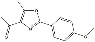 1-[2-(4-methoxyphenyl)-5-methyl-1,3-oxazol-4-yl]ethan-1-one Struktur