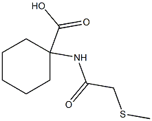 1-[2-(methylsulfanyl)acetamido]cyclohexane-1-carboxylic acid Struktur