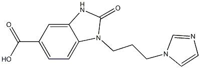 1-[3-(1H-imidazol-1-yl)propyl]-2-oxo-2,3-dihydro-1H-1,3-benzodiazole-5-carboxylic acid Structure