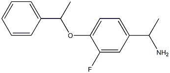1-[3-fluoro-4-(1-phenylethoxy)phenyl]ethan-1-amine|