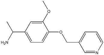 1-[3-methoxy-4-(pyridin-3-ylmethoxy)phenyl]ethanamine Structure