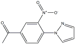 1-[3-nitro-4-(1H-pyrazol-1-yl)phenyl]ethan-1-one Structure