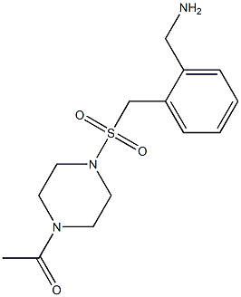 1-[4-({[2-(aminomethyl)phenyl]methane}sulfonyl)piperazin-1-yl]ethan-1-one,,结构式