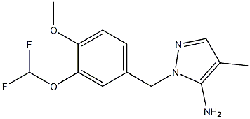 1-{[3-(difluoromethoxy)-4-methoxyphenyl]methyl}-4-methyl-1H-pyrazol-5-amine