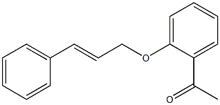 2′-(3-フェニル-2-プロペニルオキシ)アセトフェノン 化学構造式