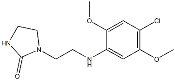 1-{2-[(4-chloro-2,5-dimethoxyphenyl)amino]ethyl}imidazolidin-2-one,,结构式