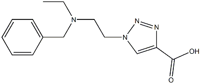 1-{2-[benzyl(ethyl)amino]ethyl}-1H-1,2,3-triazole-4-carboxylic acid,,结构式