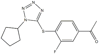 1-{4-[(1-cyclopentyl-1H-1,2,3,4-tetrazol-5-yl)sulfanyl]-3-fluorophenyl}ethan-1-one