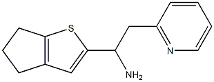 1-{4H,5H,6H-cyclopenta[b]thiophen-2-yl}-2-(pyridin-2-yl)ethan-1-amine 结构式