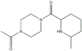 1-acetyl-4-[(6-methylpiperidin-2-yl)carbonyl]piperazine Structure