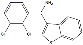 1-benzothiophen-3-yl(2,3-dichlorophenyl)methanamine Struktur
