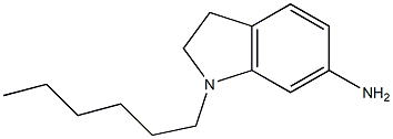 1-hexyl-2,3-dihydro-1H-indol-6-amine 结构式