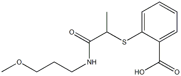 2-({1-[(3-methoxypropyl)carbamoyl]ethyl}sulfanyl)benzoic acid Structure