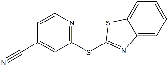 2-(1,3-benzothiazol-2-ylsulfanyl)pyridine-4-carbonitrile,,结构式