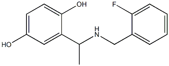 2-(1-{[(2-fluorophenyl)methyl]amino}ethyl)benzene-1,4-diol,,结构式
