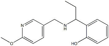 2-(1-{[(6-methoxypyridin-3-yl)methyl]amino}propyl)phenol Struktur