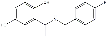 2-(1-{[1-(4-fluorophenyl)ethyl]amino}ethyl)benzene-1,4-diol Struktur