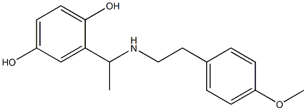 2-(1-{[2-(4-methoxyphenyl)ethyl]amino}ethyl)benzene-1,4-diol Structure