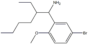 2-(1-amino-2-ethylhexyl)-4-bromo-1-methoxybenzene,,结构式