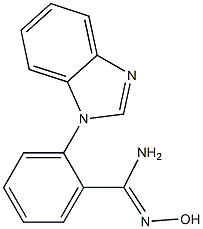 2-(1H-1,3-benzodiazol-1-yl)-N'-hydroxybenzene-1-carboximidamide Struktur