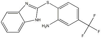 2-(1H-1,3-benzodiazol-2-ylsulfanyl)-5-(trifluoromethyl)aniline Structure