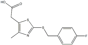 2-(2-{[(4-fluorophenyl)methyl]sulfanyl}-4-methyl-1,3-thiazol-5-yl)acetic acid