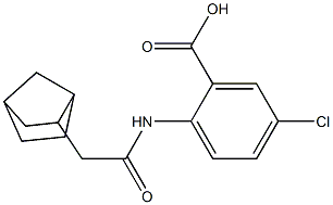 2-(2-{bicyclo[2.2.1]heptan-2-yl}acetamido)-5-chlorobenzoic acid 结构式