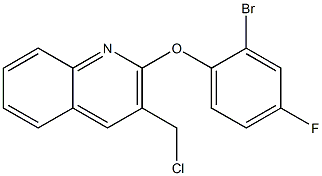 2-(2-bromo-4-fluorophenoxy)-3-(chloromethyl)quinoline Structure