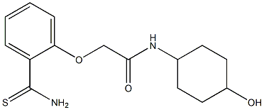 2-(2-carbamothioylphenoxy)-N-(4-hydroxycyclohexyl)acetamide 结构式